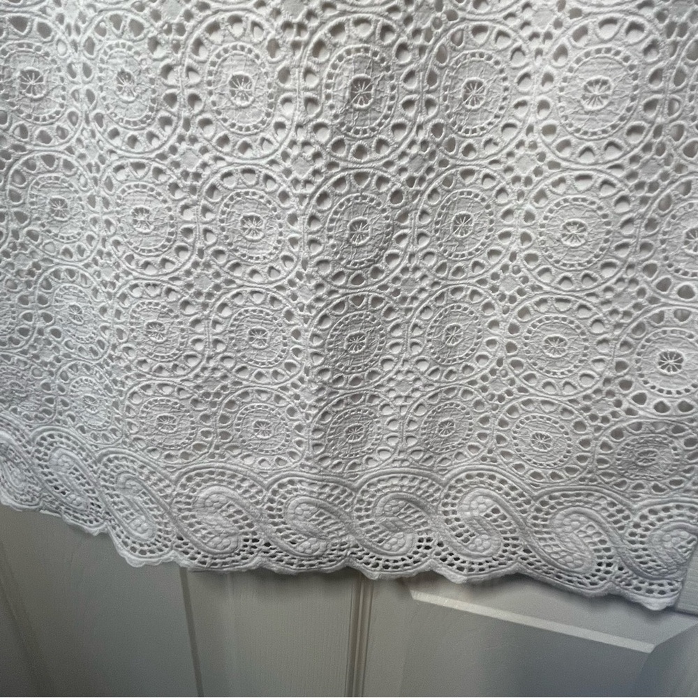 Lilly Pulitzer Jaida White Eyelet 100% Cotton Mini Dress Size 4 - Picture 6 of 13